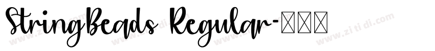 StringBeads Regular字体转换